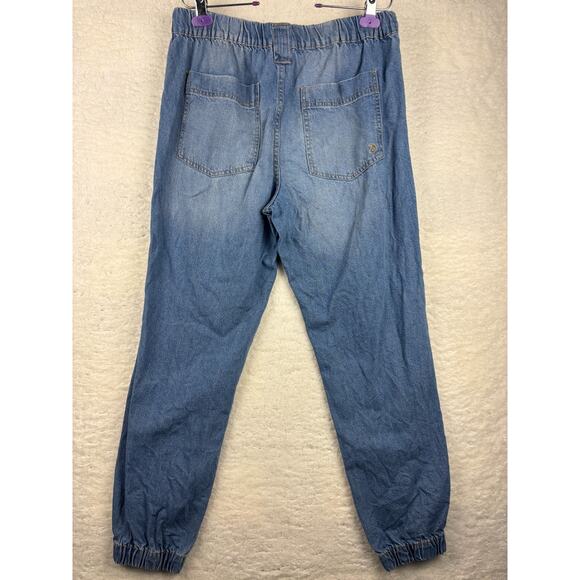 Indigo Rein Ripped Jogger Jeans Women’s 13 Light Wash High Rise Distressed - Picture 5 of 7